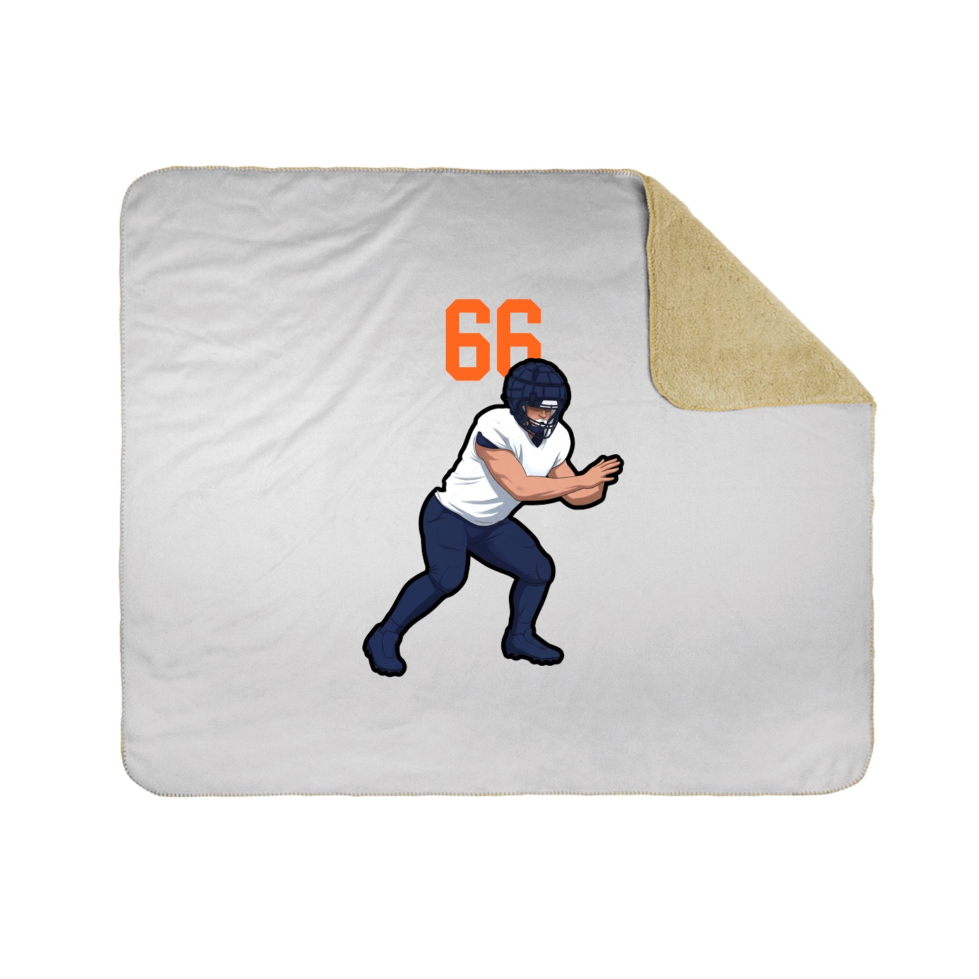 Throw Blanket — Number Top in White