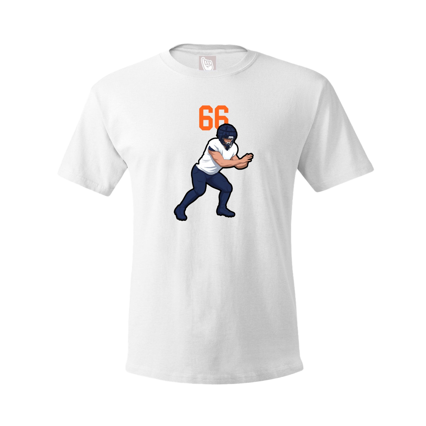 Youth Tee — Number Top in White