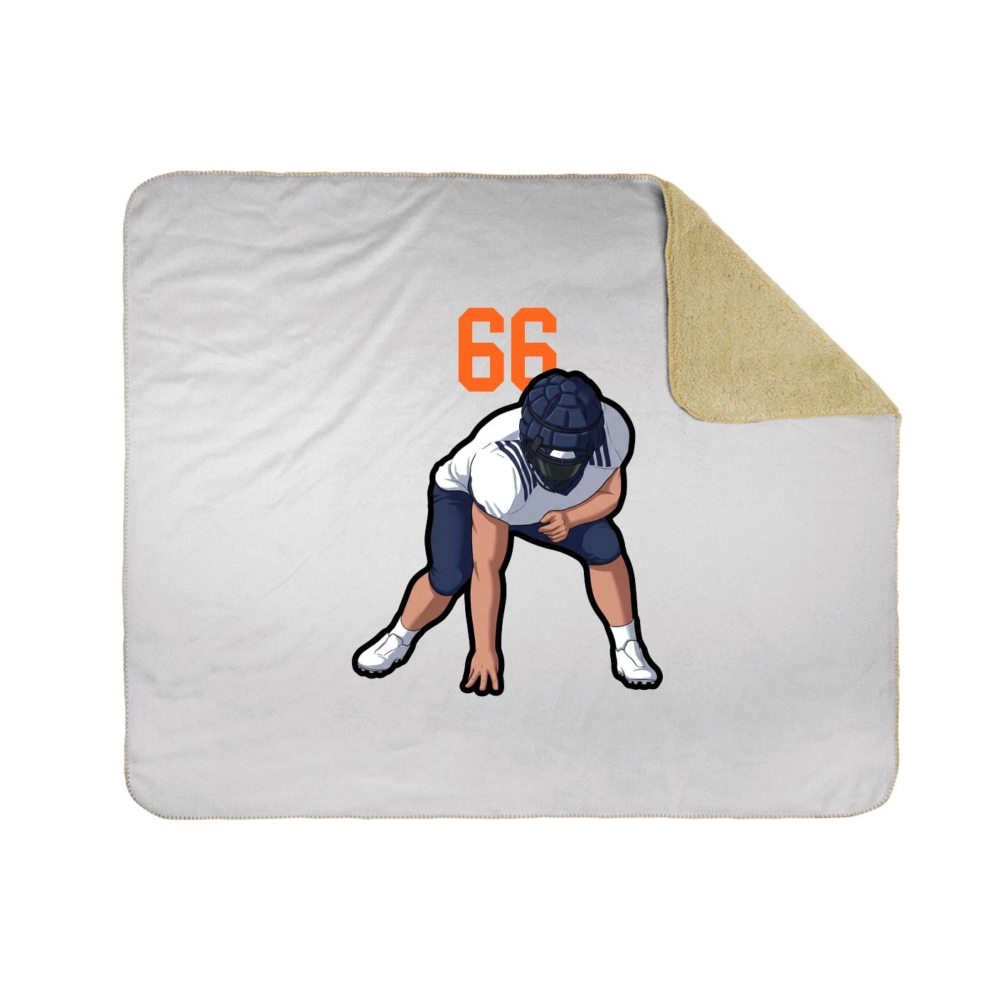 Throw Blanket — Number Top in White
