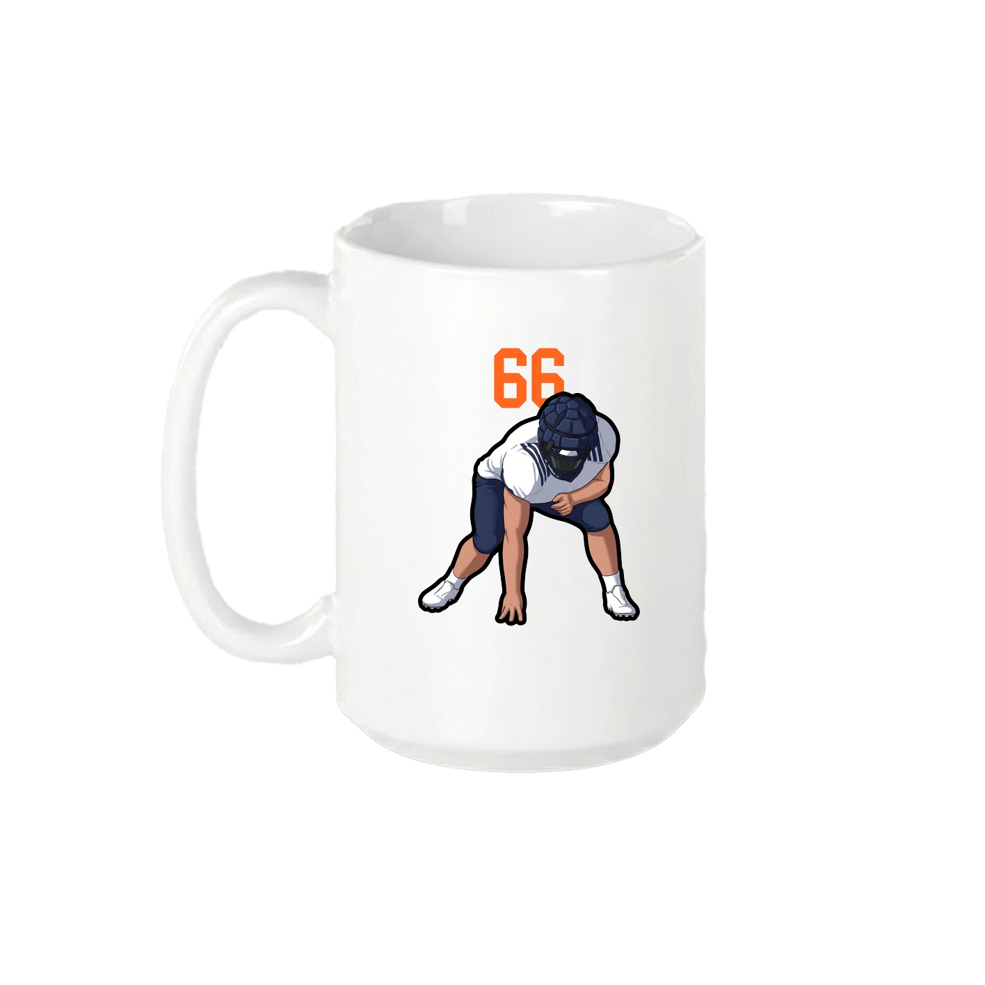 15oz Coffee Mug — Number Top in White