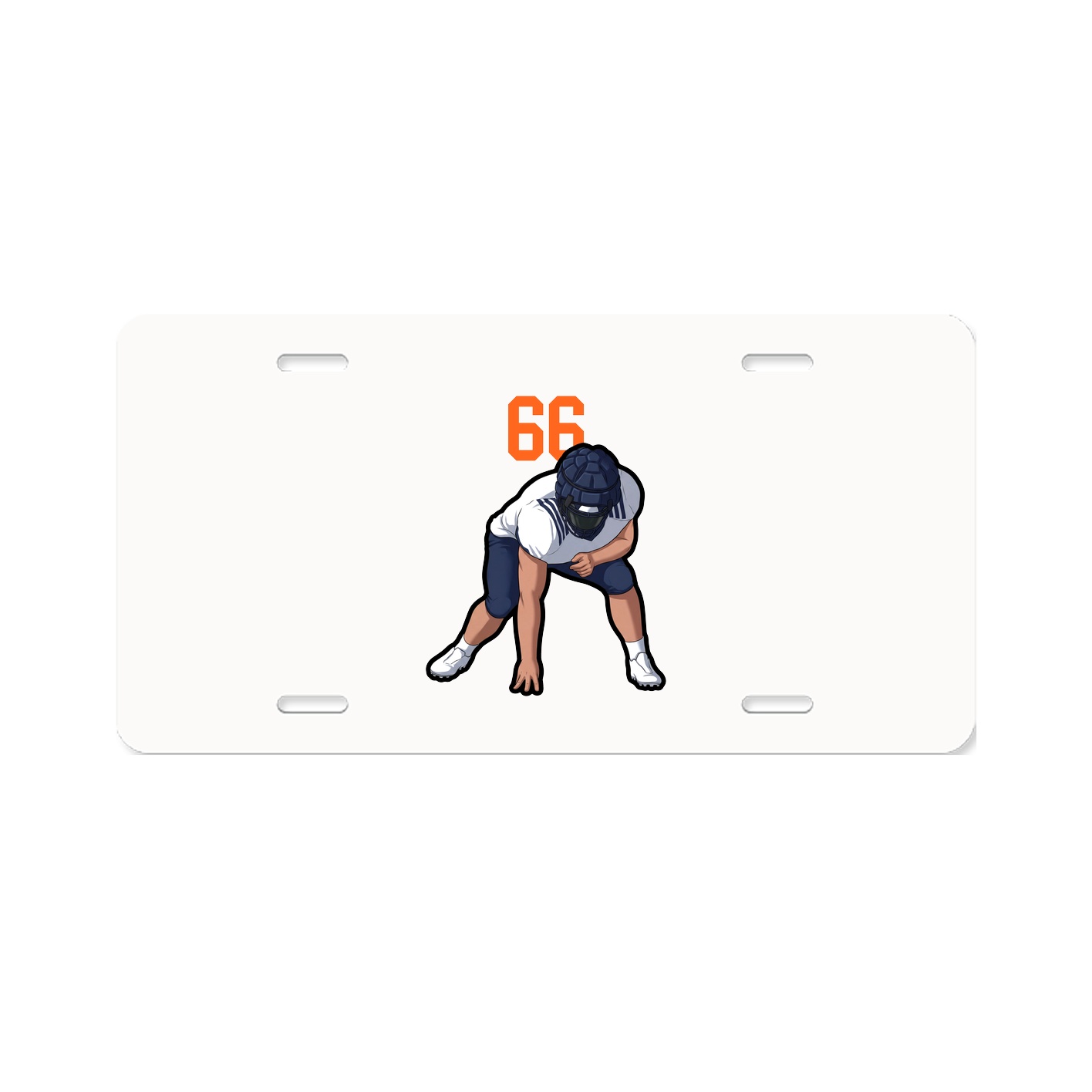 License Plate — Number Top in Classic