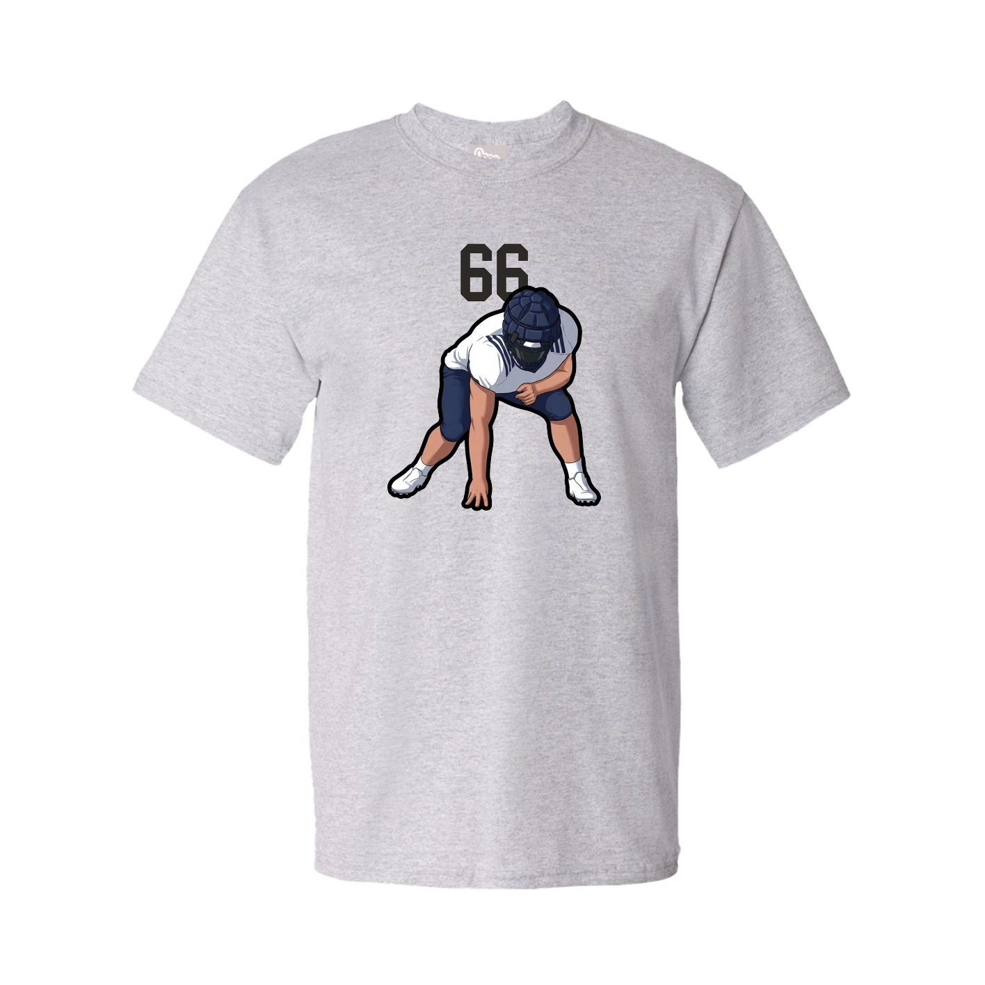 Youth Tee — Number Top in Grey