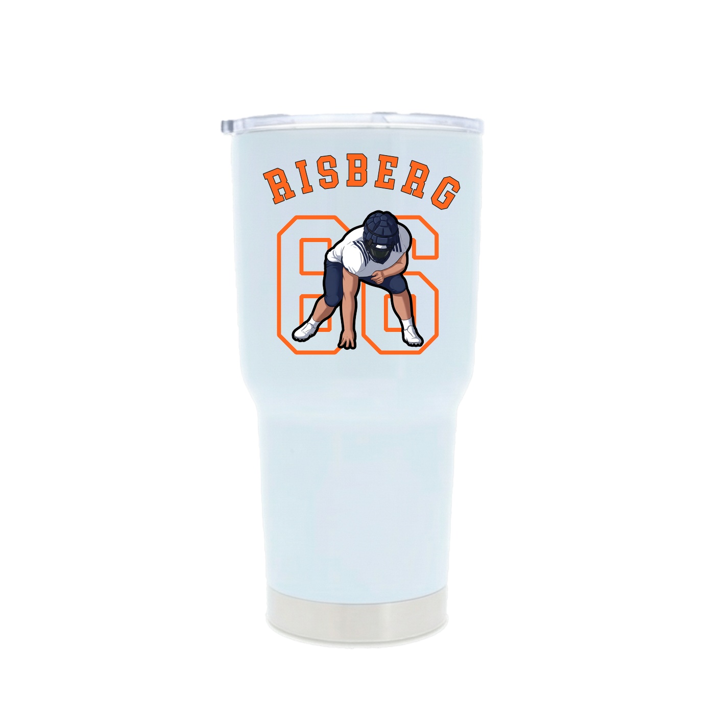30oz Stainless Steel Tumbler — Shirsey Arch in White