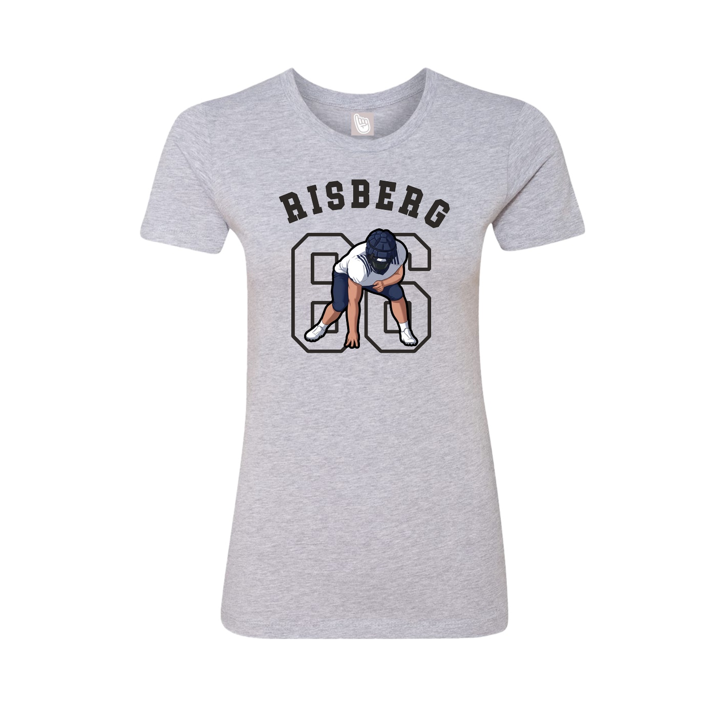 Fitted Women's Tee — Shirsey Arch in Grey