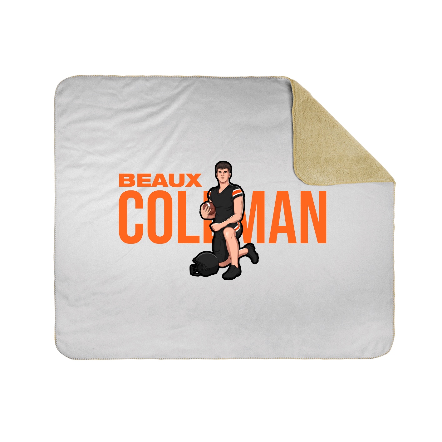 Throw Blanket — Player Name in White