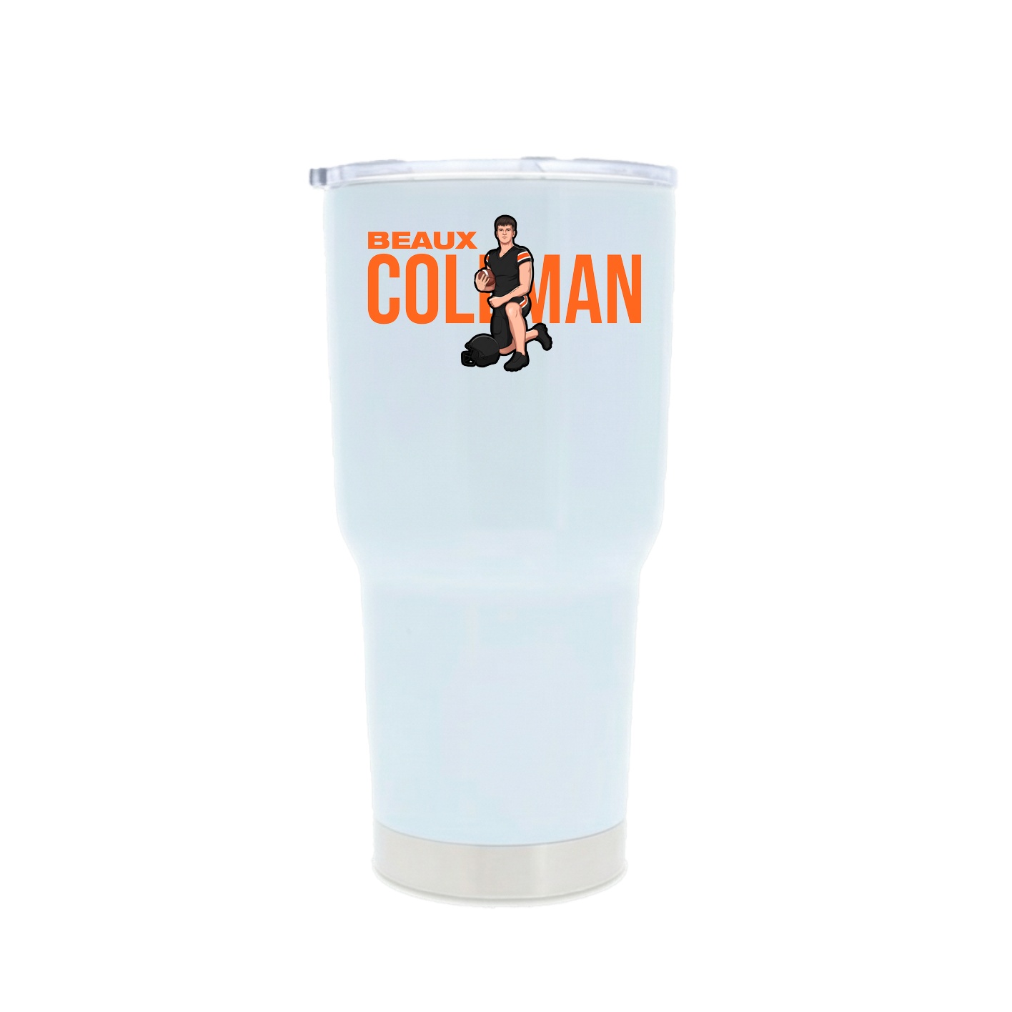 30oz Stainless Steel Tumbler — Player Name in White