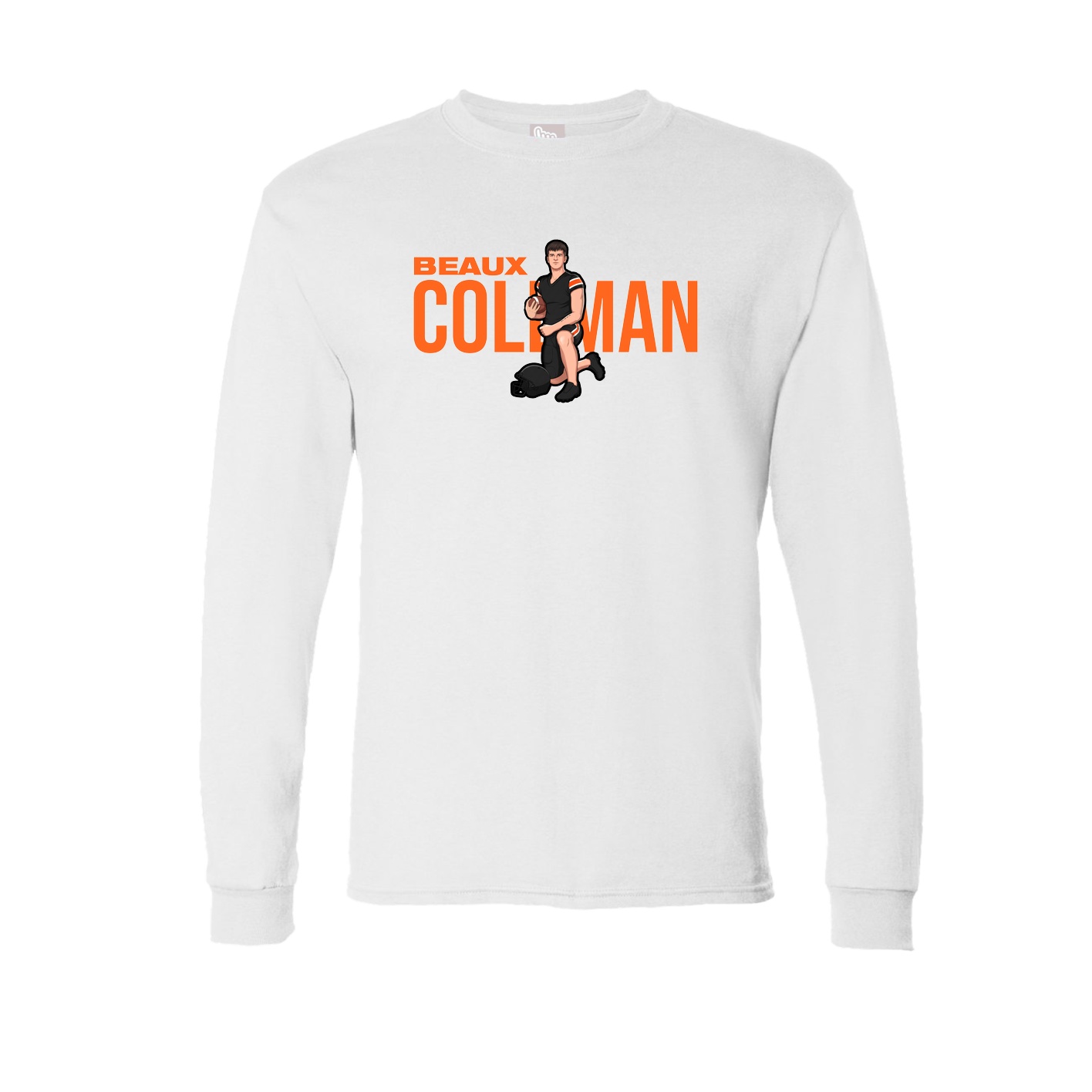 Long Sleeve Tee — Player Name in White
