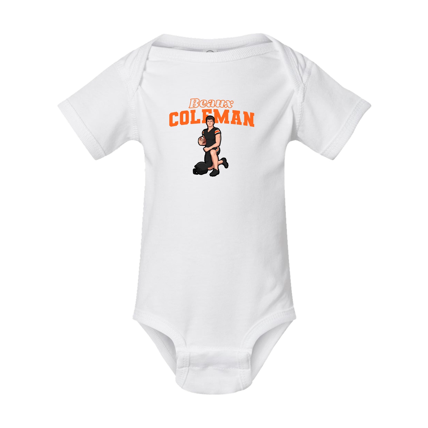Baby Onesie — Name Arch in White