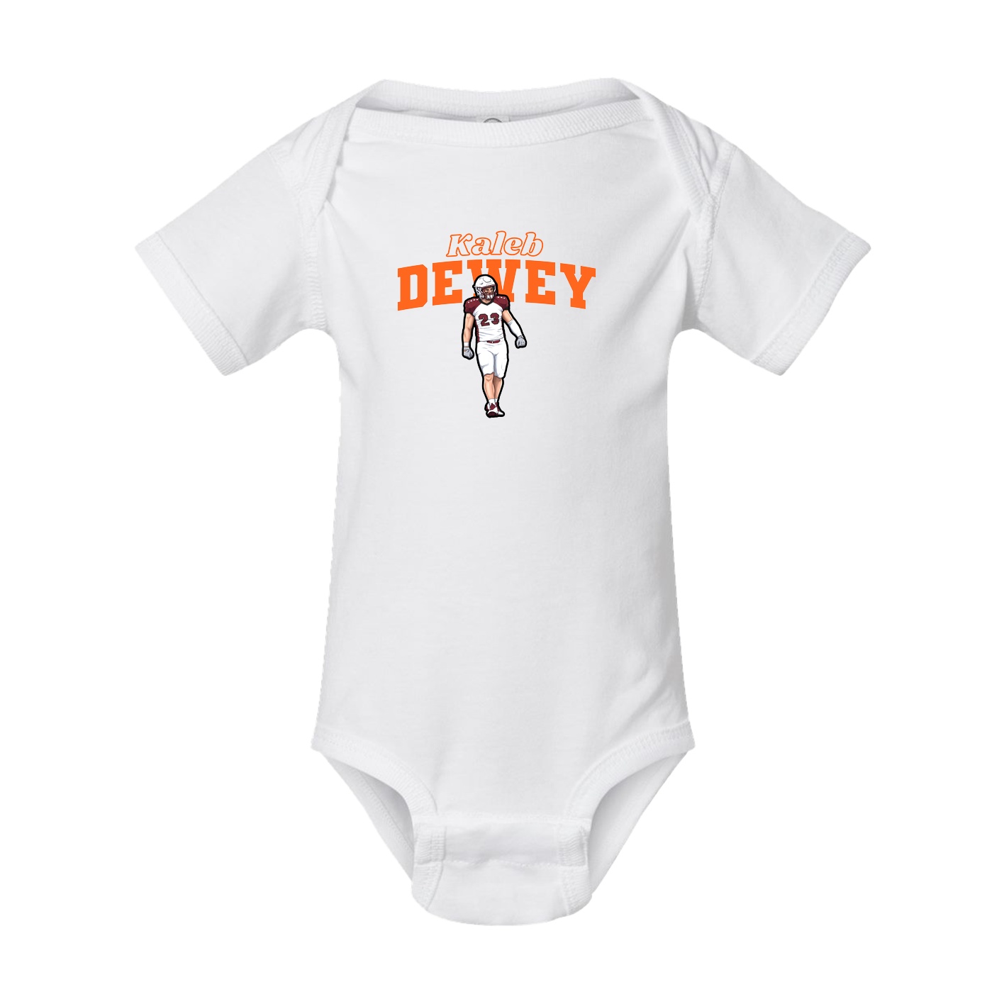 Baby Onesie — Name Arch in White