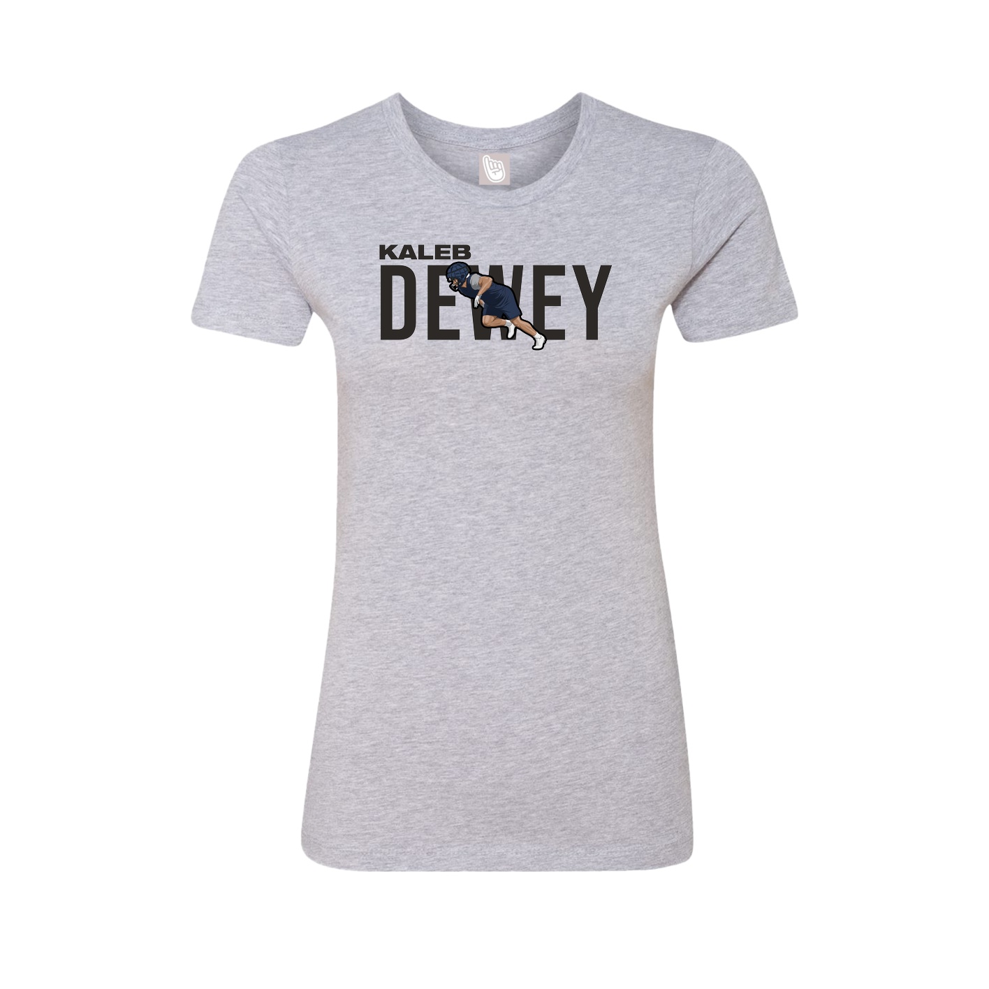 Fitted Women's Tee — Player Name in Grey