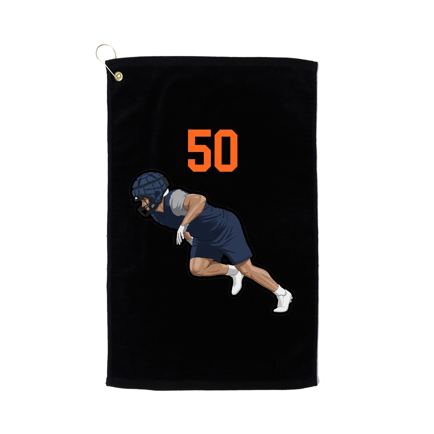 Golf Towel — Number Top in Black