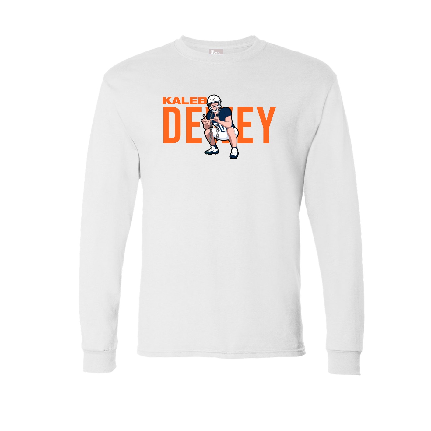 Long Sleeve Tee — Player Name in White