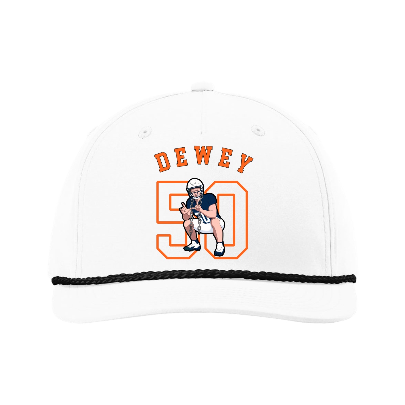 Five-Panel Classic Rope Cap — Shirsey Arch in White