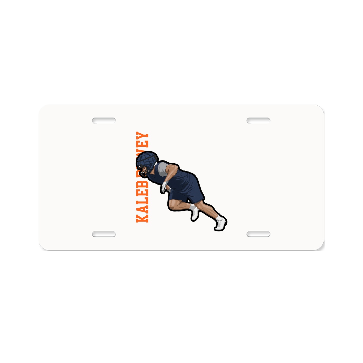License Plate — Name Vertical in Classic