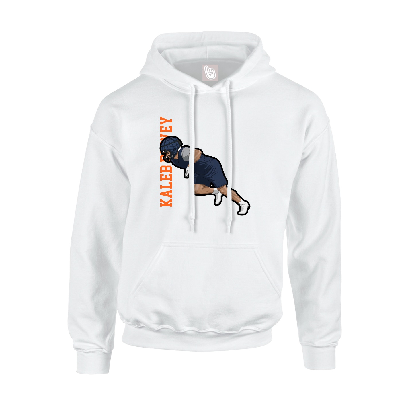 Hoodie — Name Vertical in White