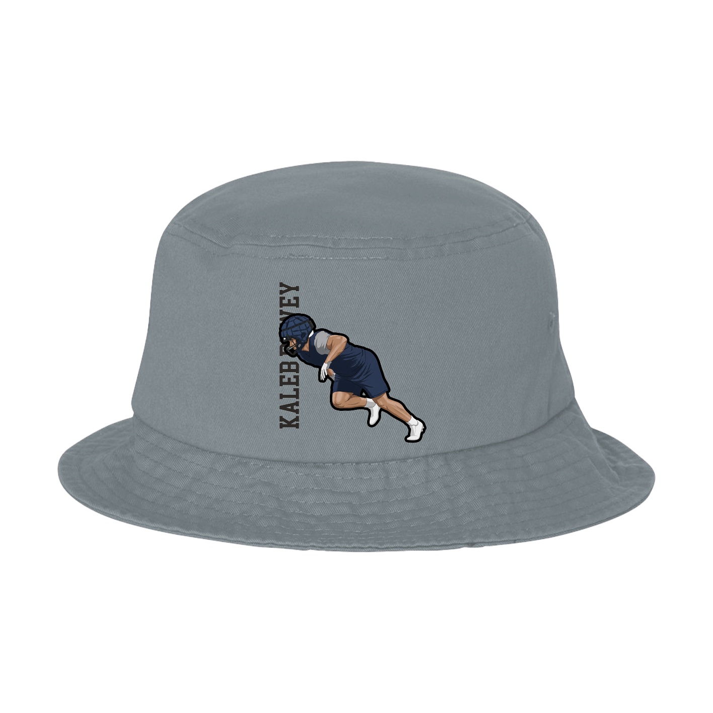 Bucket Cap — Name Vertical in Grey