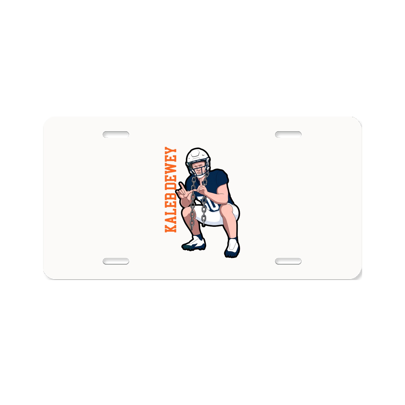 License Plate — Name Vertical in Classic
