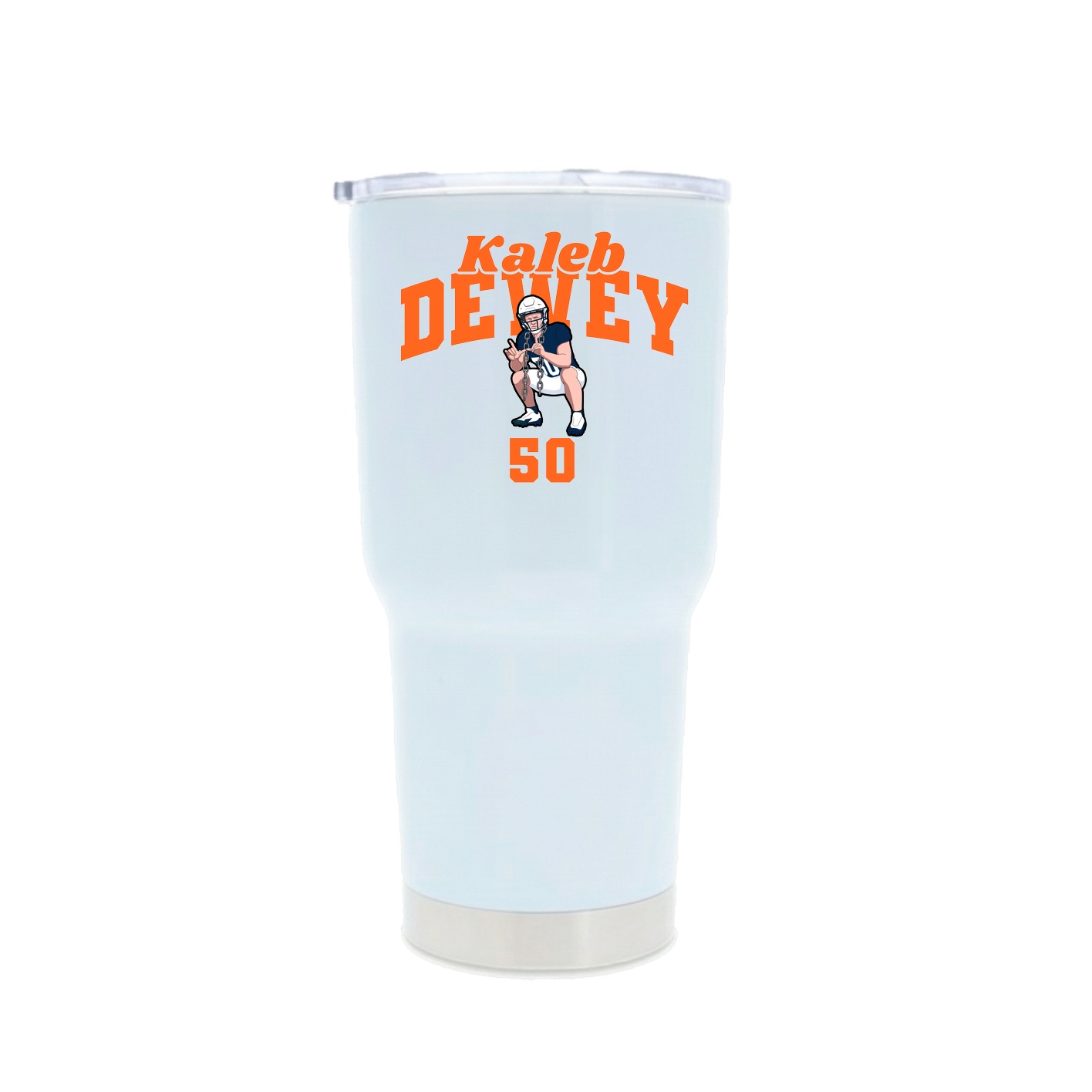 30oz Stainless Steel Tumbler — Signature Arch in White