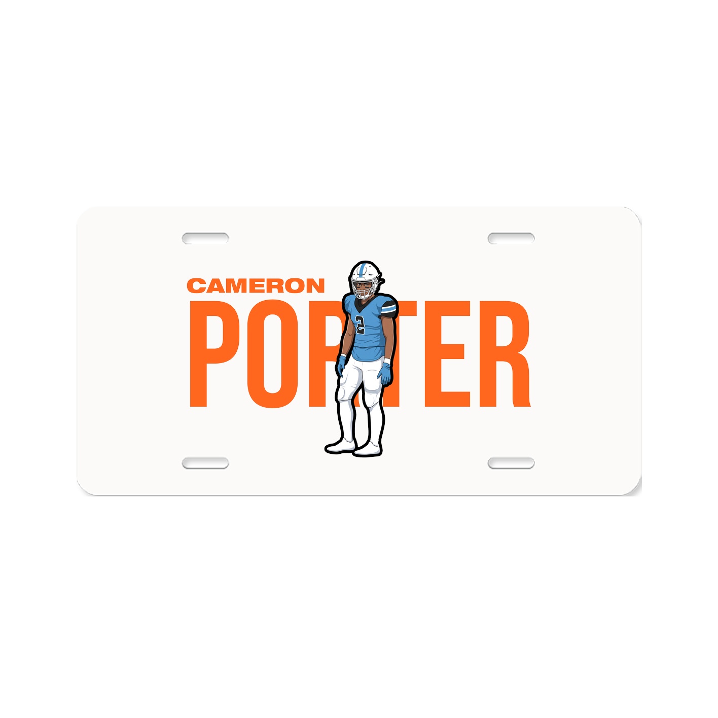 License Plate — Player Name in Classic