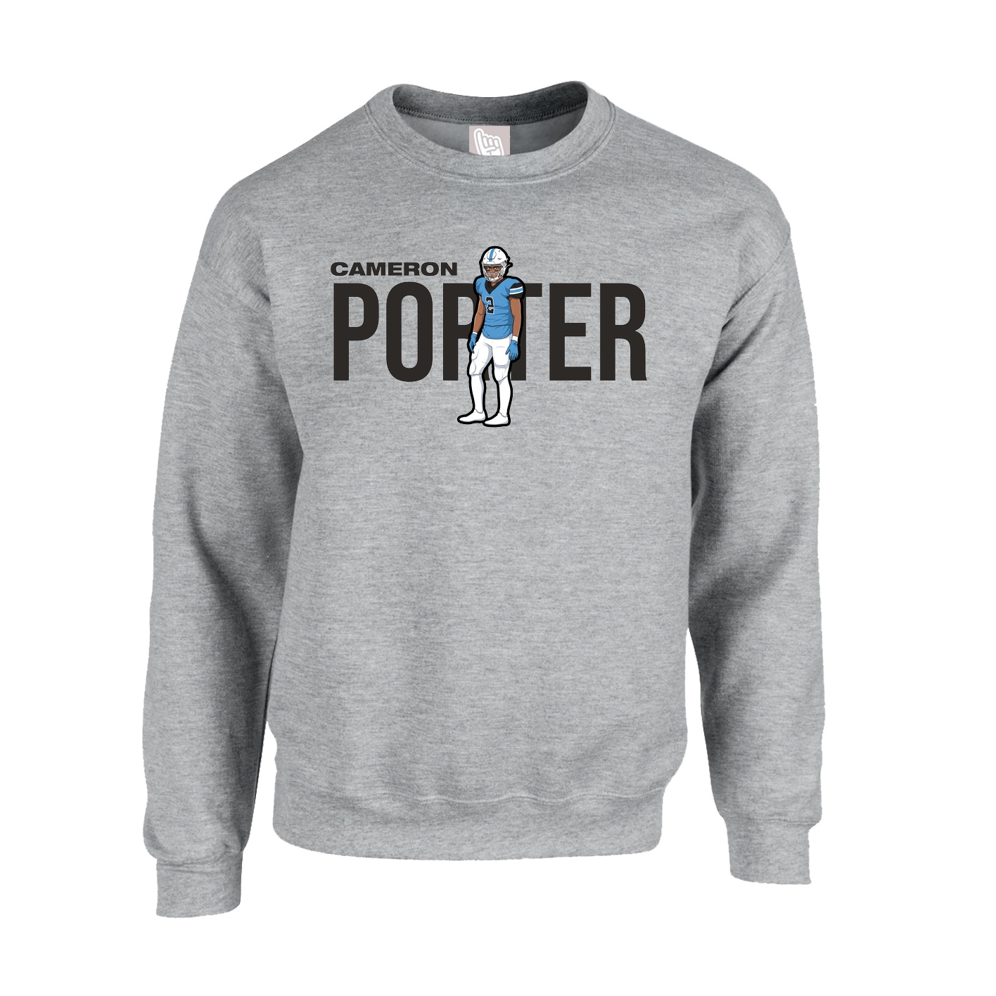 Fleece Crew — Player Name in Grey