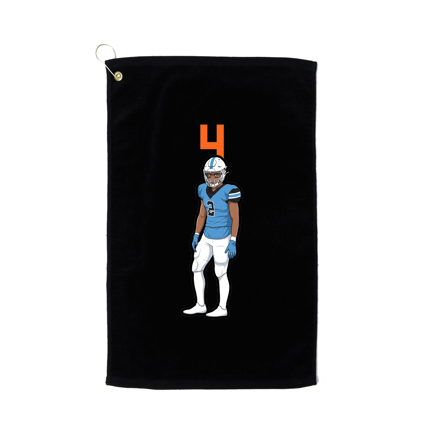 Golf Towel — Number Top in Black
