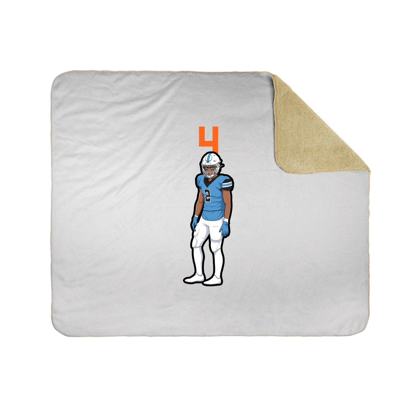 Throw Blanket — Number Top in White