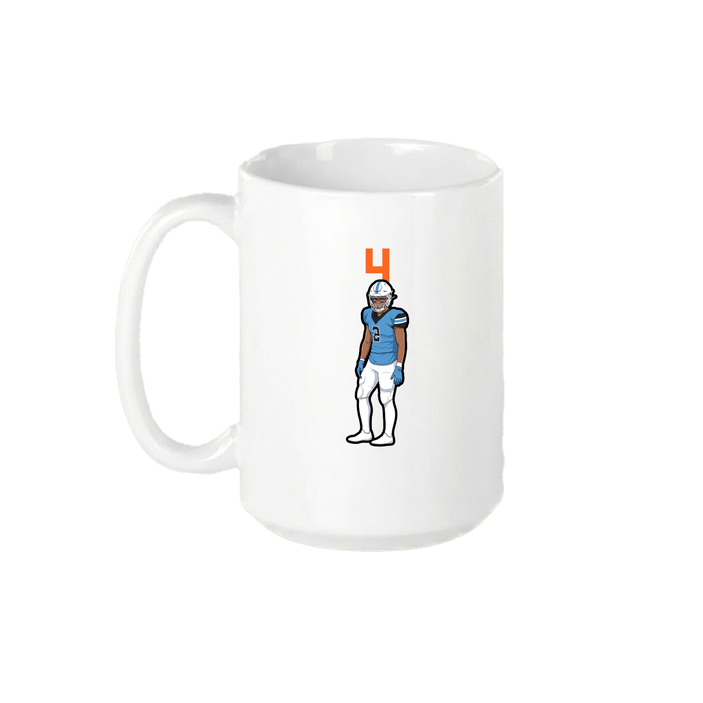 15oz Coffee Mug — Number Top in White