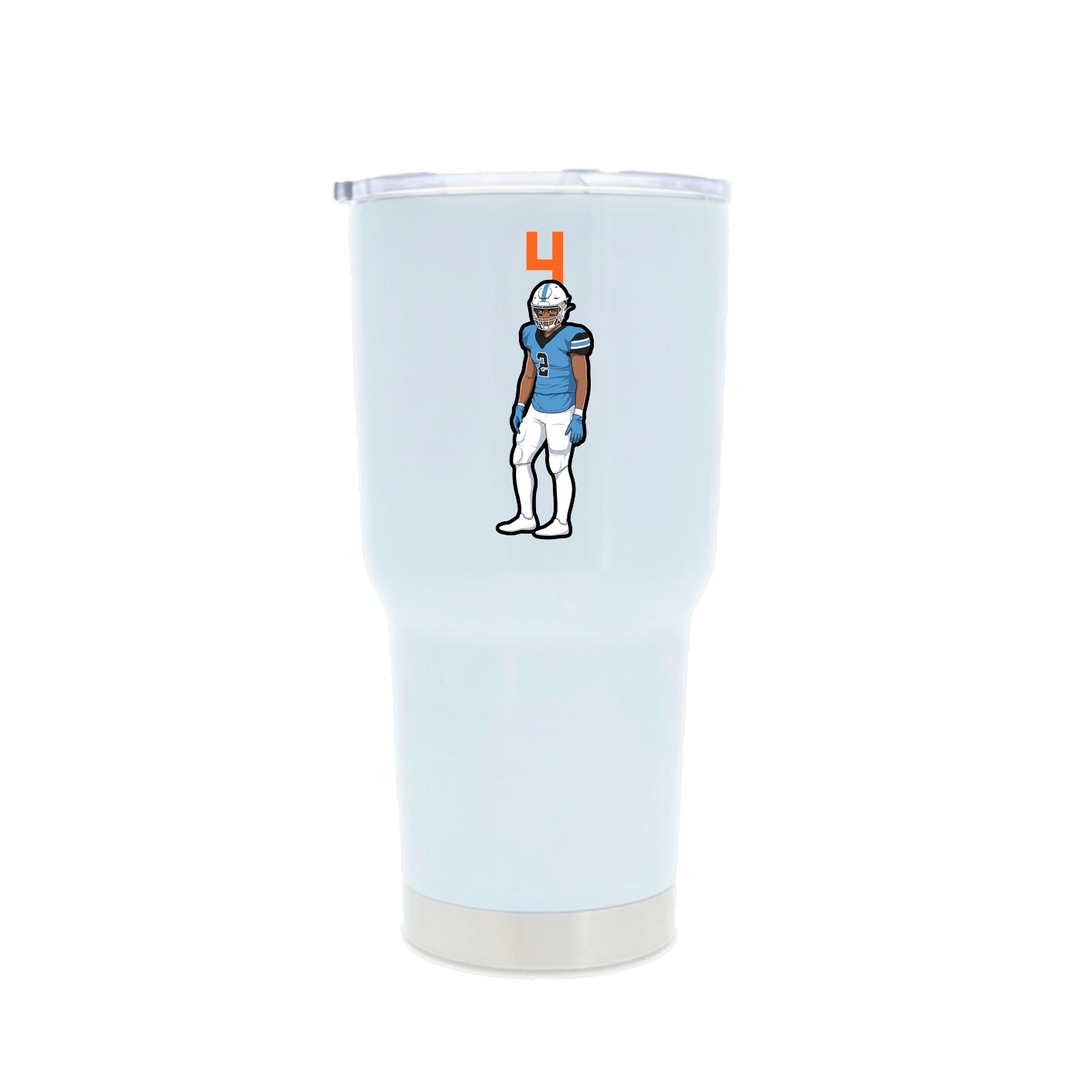 30oz Stainless Steel Tumbler — Number Top in White