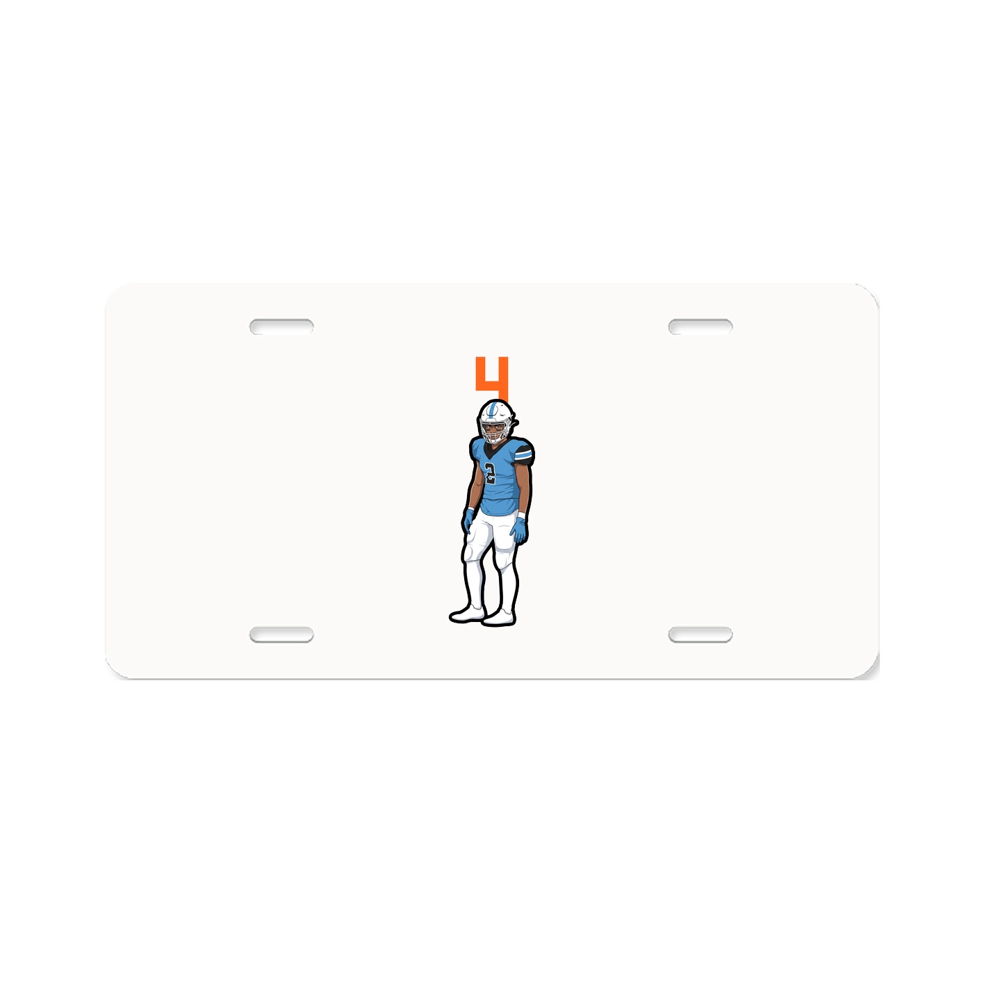 License Plate — Number Top in Classic
