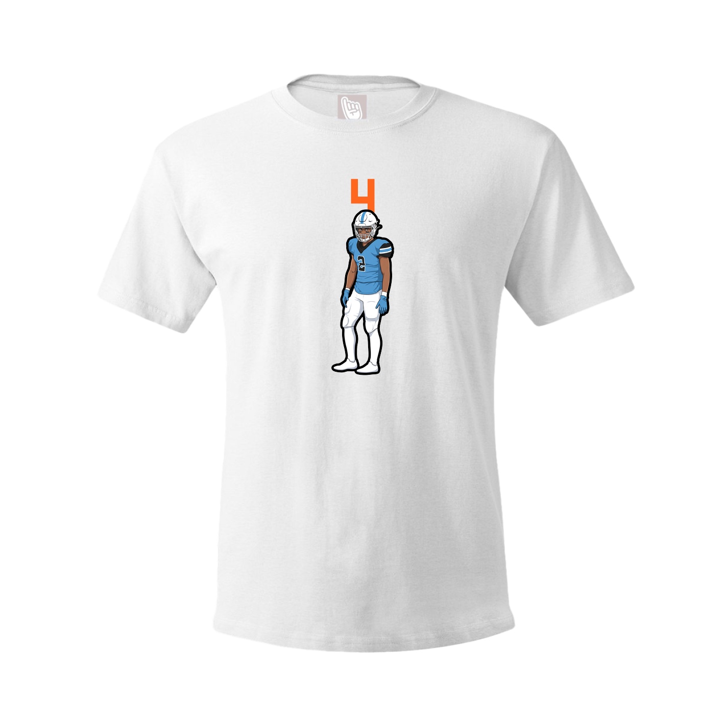 Youth Tee — Number Top in White