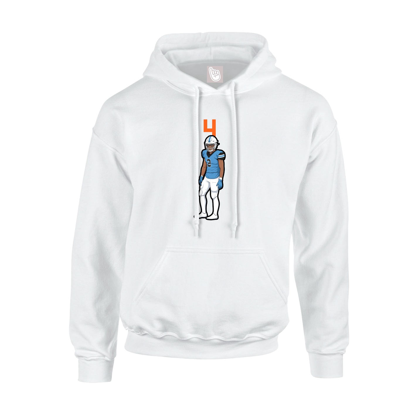 Hoodie — Number Top in White