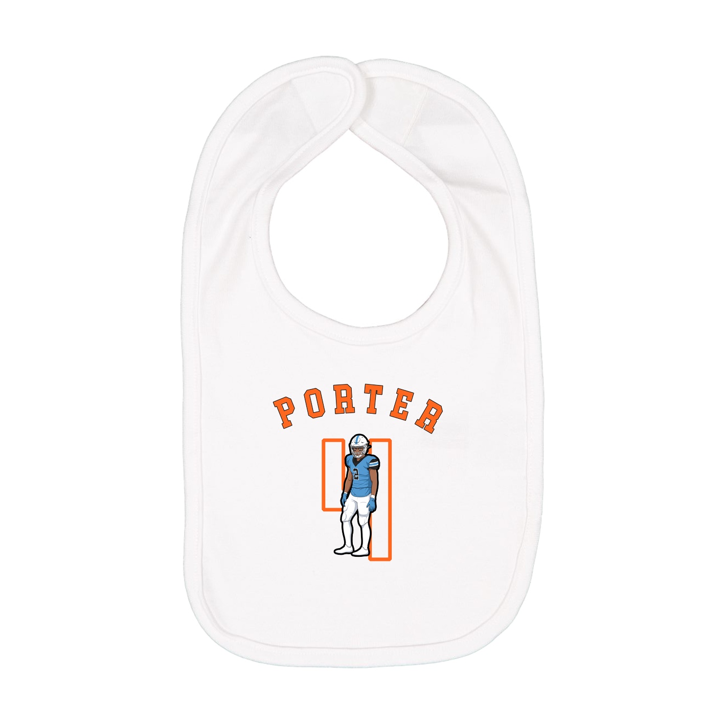 Infant Bib — Shirsey Arch in White