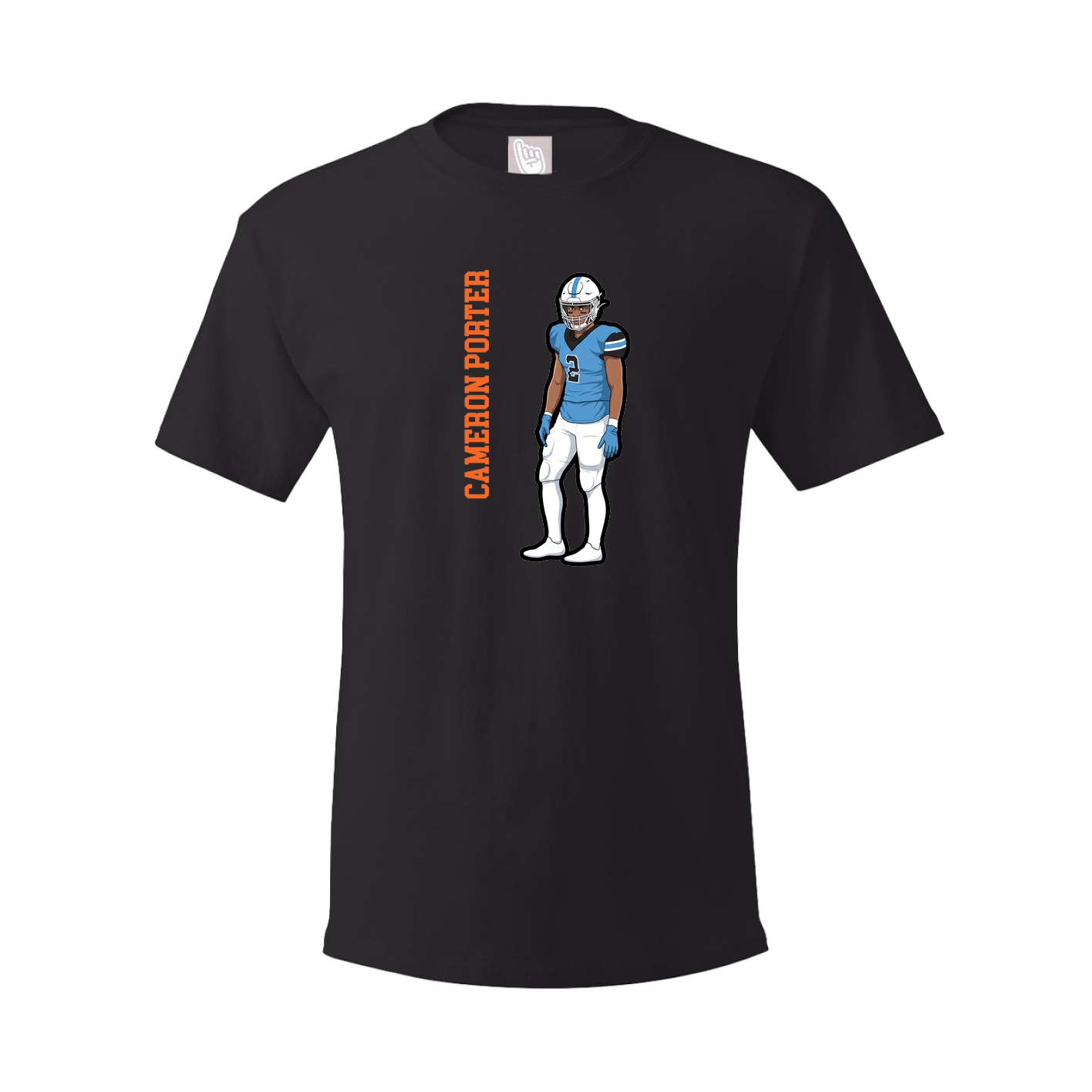 Youth Tee — Name Vertical in Black