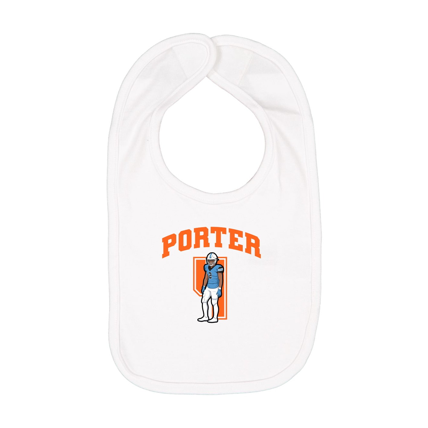 Infant Bib — Number in White