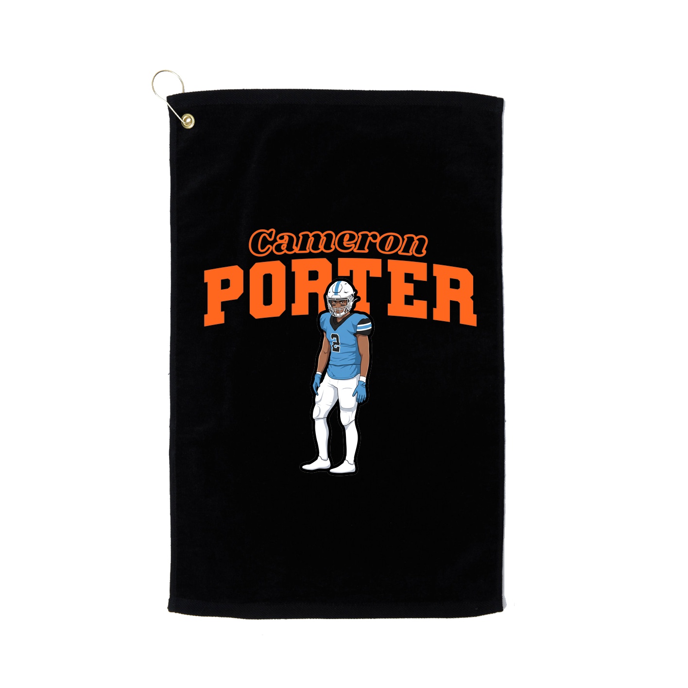 Golf Towel — Name Arch in Black