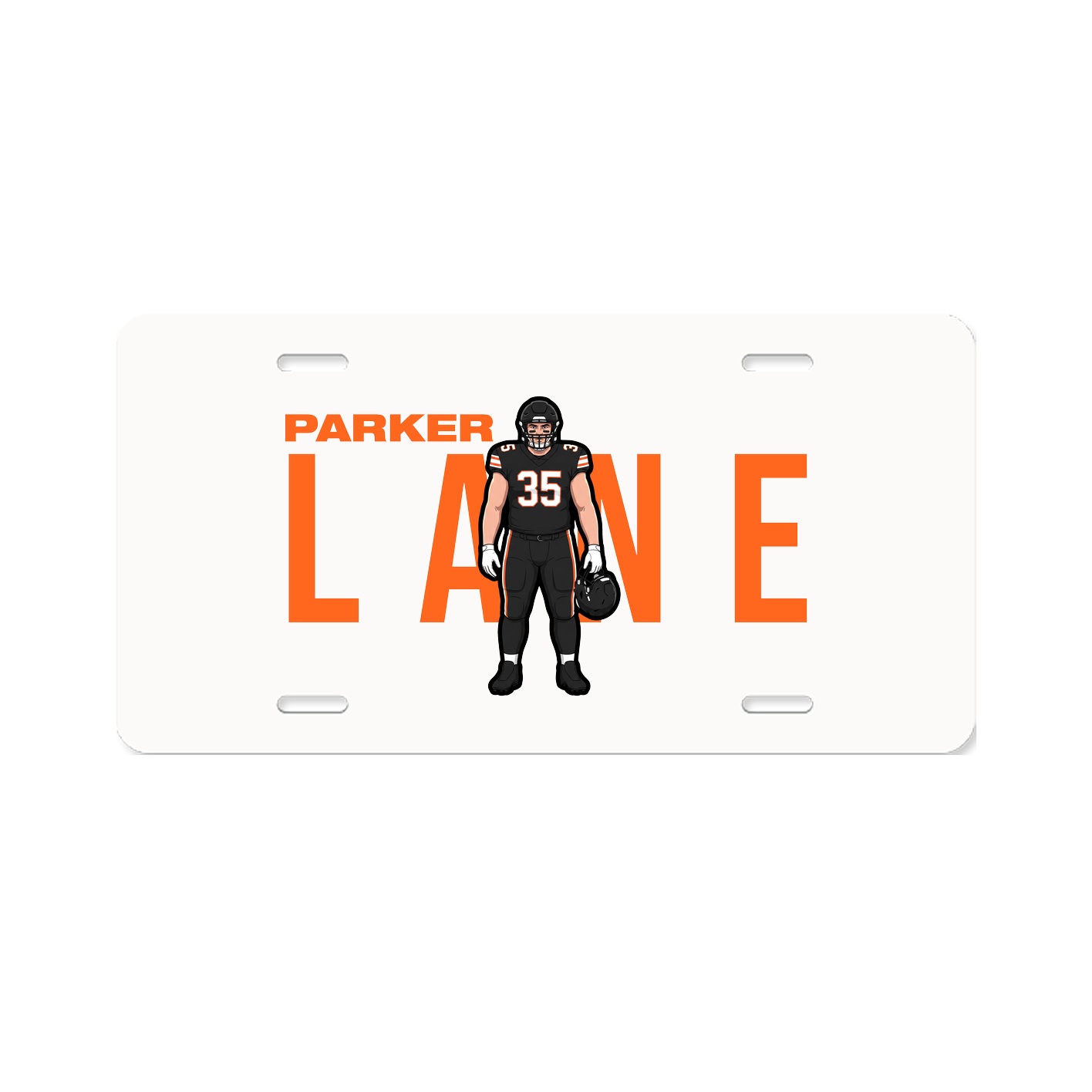 License Plate — Player Name in Classic