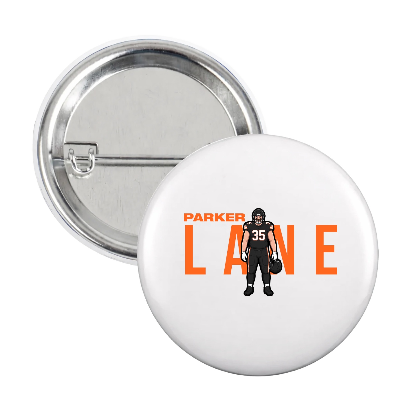 Game Day Button — Player Name in White