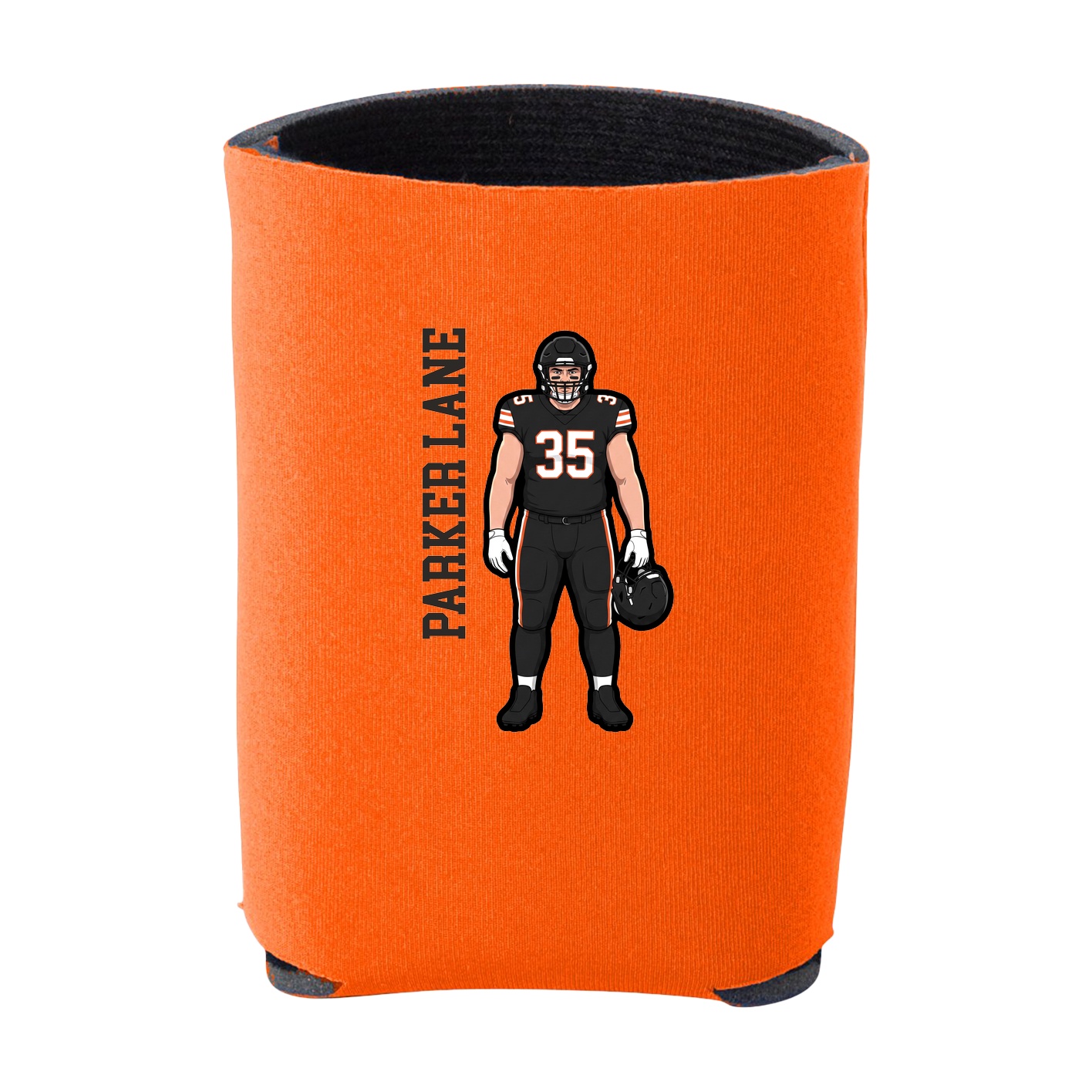 Can Holder — Name Vertical in Orange