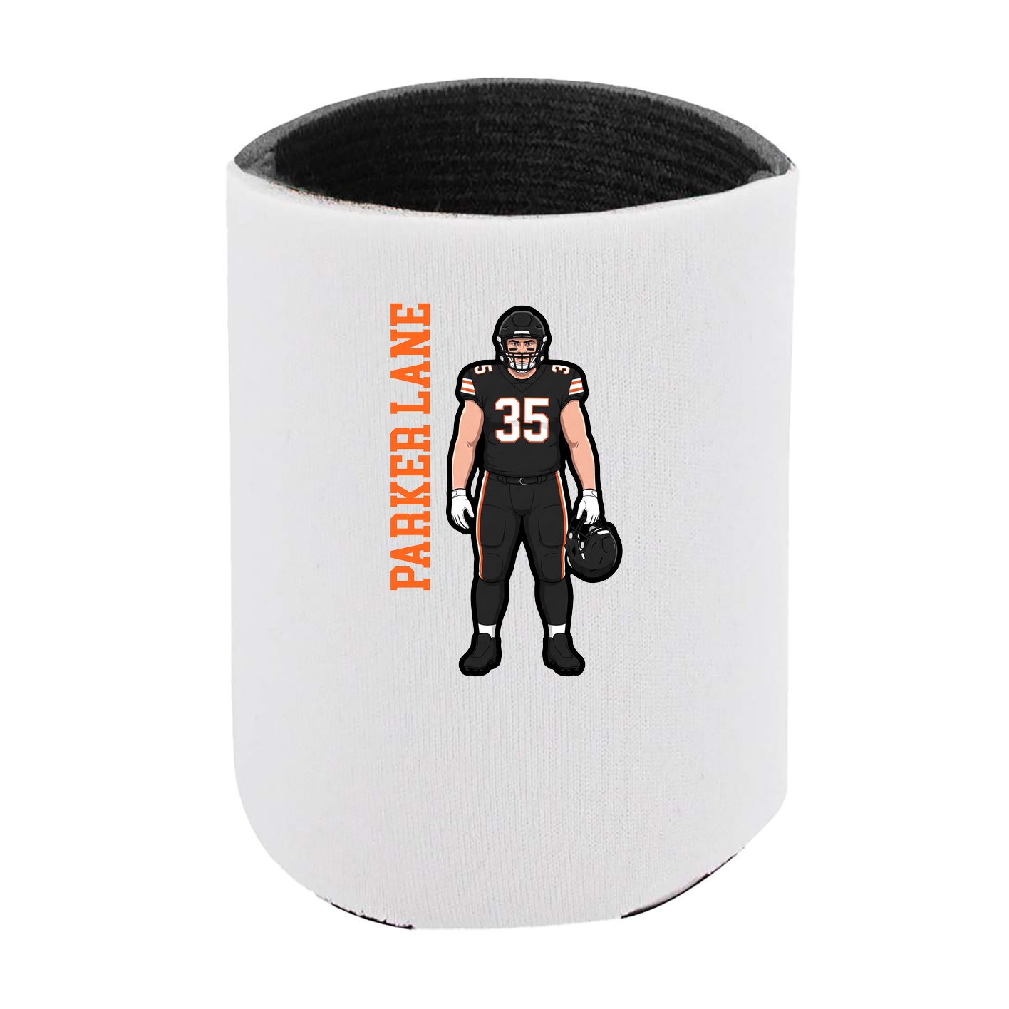 Can Holder — Name Vertical in White