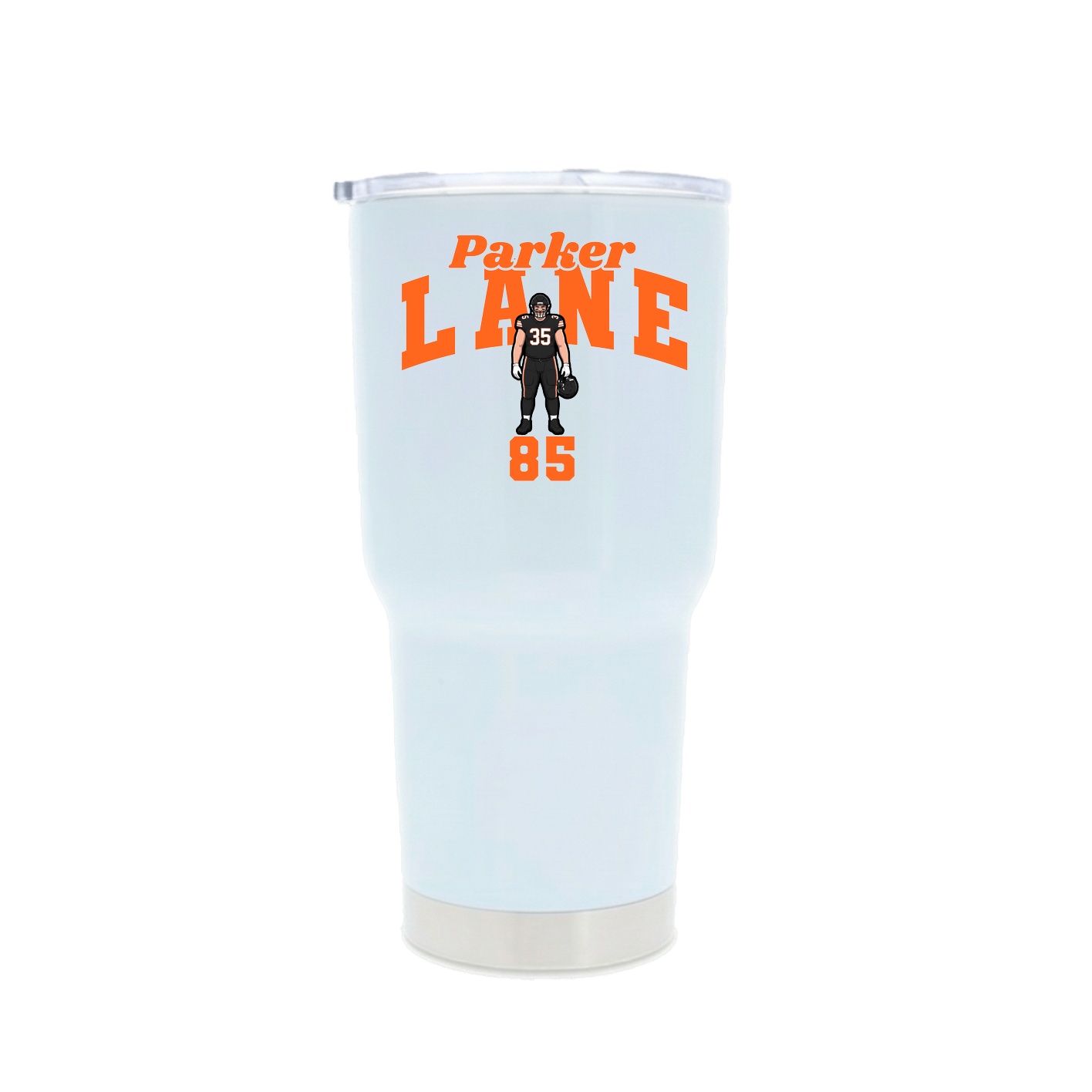 30oz Stainless Steel Tumbler — Signature Arch in White