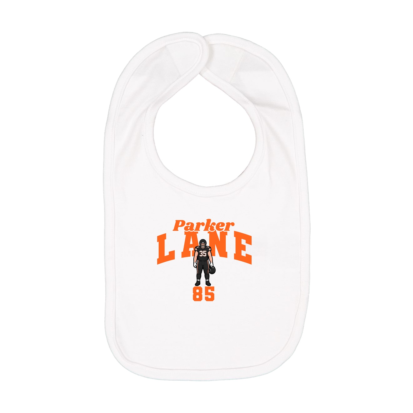 Infant Bib — Signature Arch in White