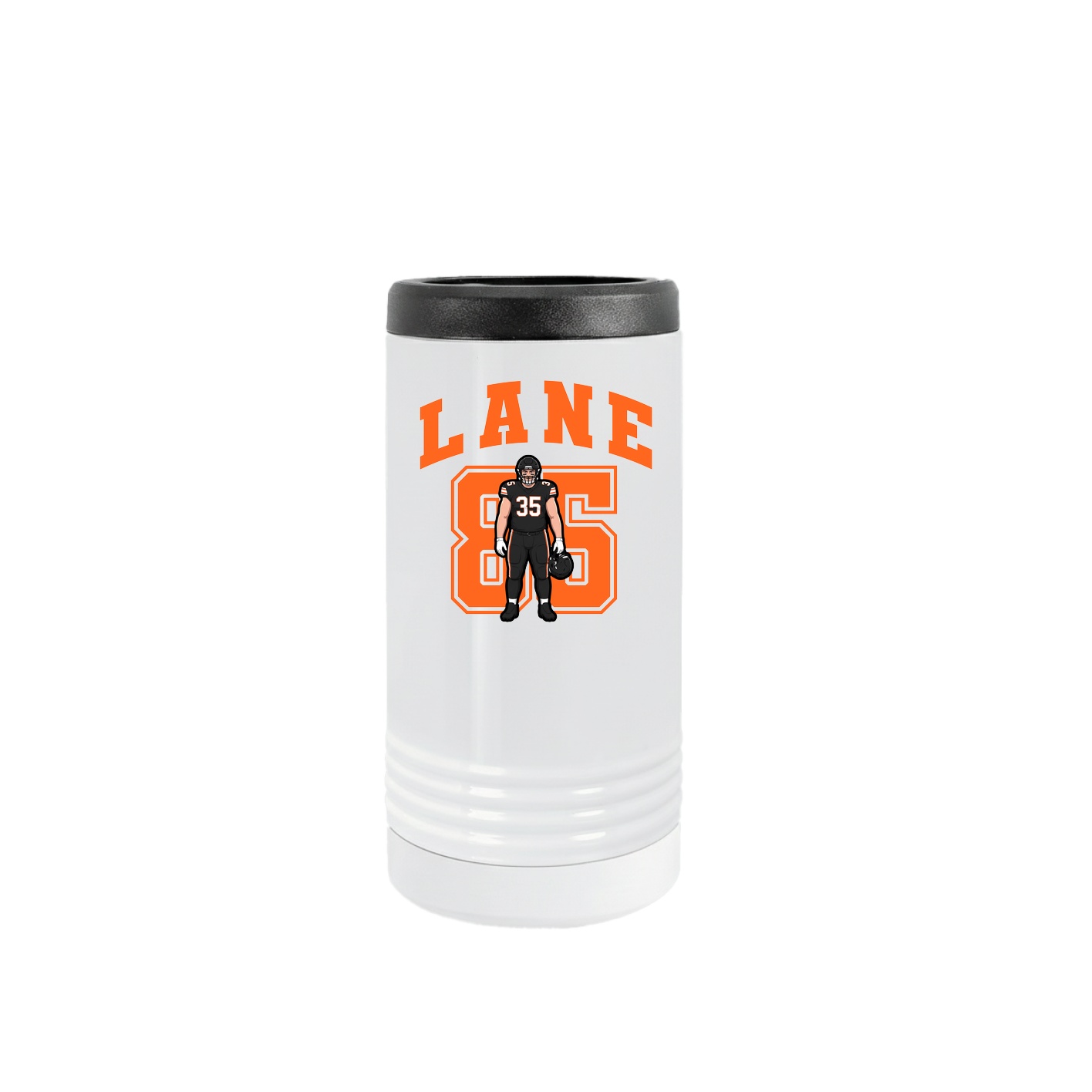 Slim Beverage Holder — Number in White