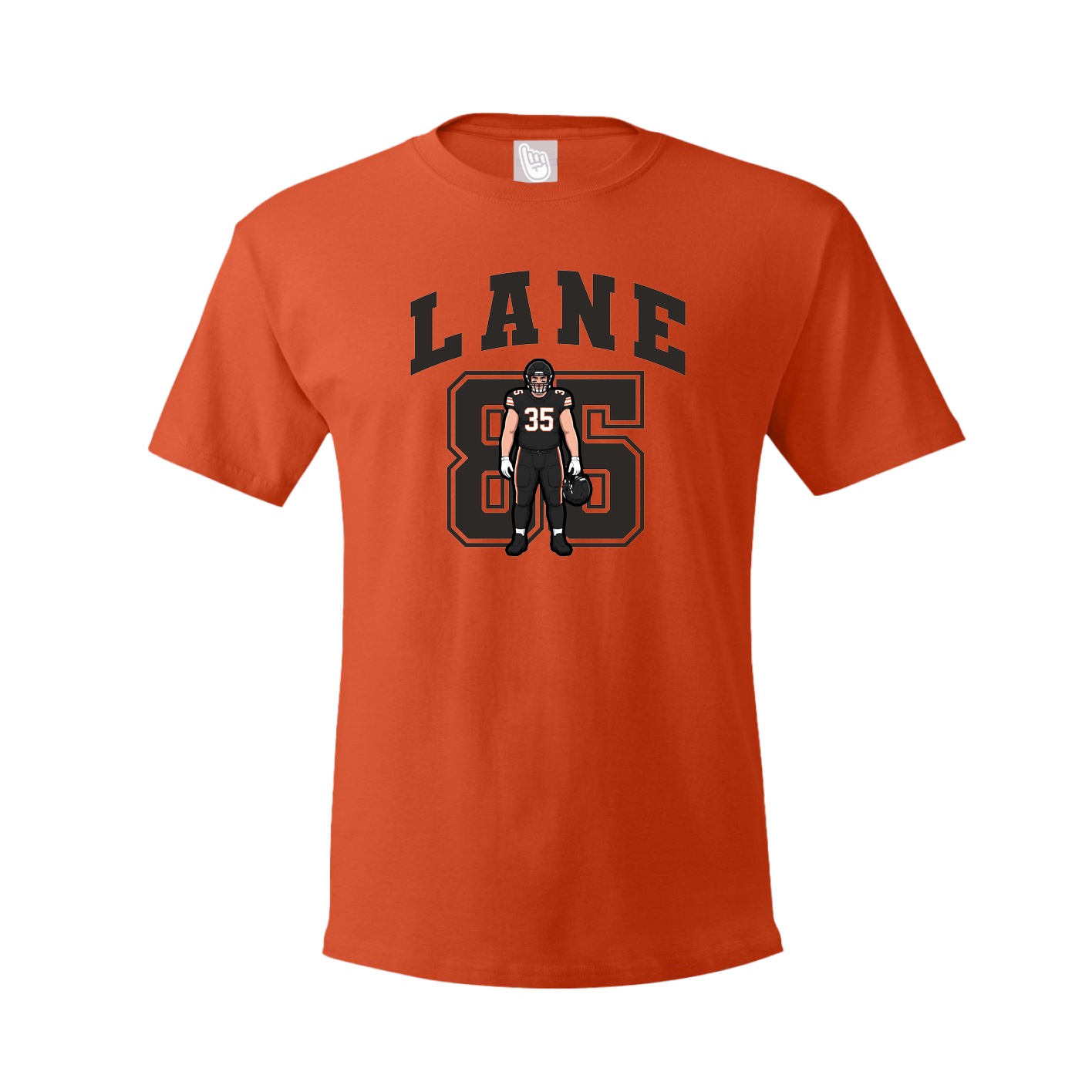 Youth Tee — Number in Orange