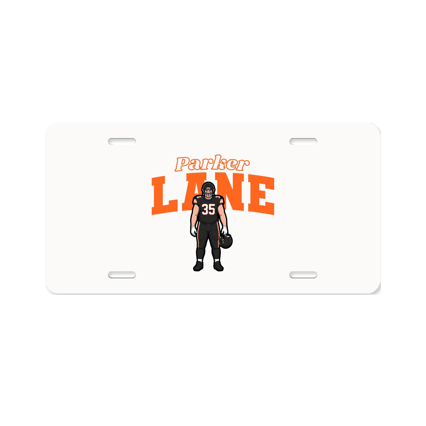 License Plate — Name Arch in Classic