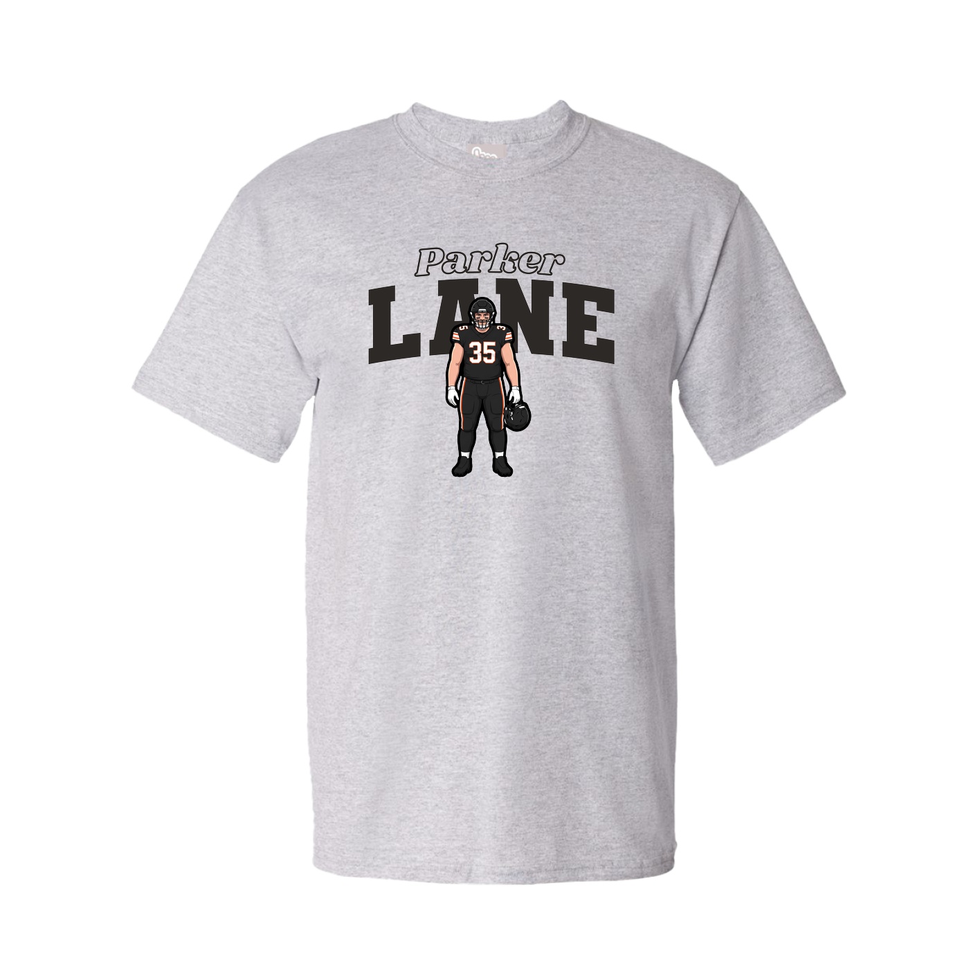 Youth Tee — Name Arch in Grey
