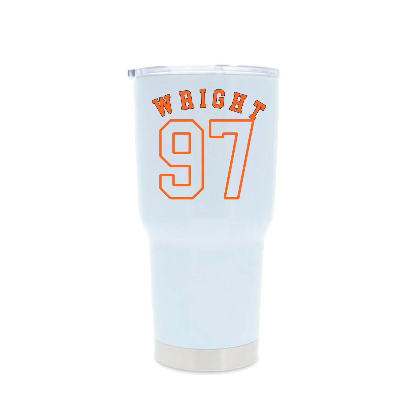 30oz Stainless Steel Tumbler — Shirsey Arch in White
