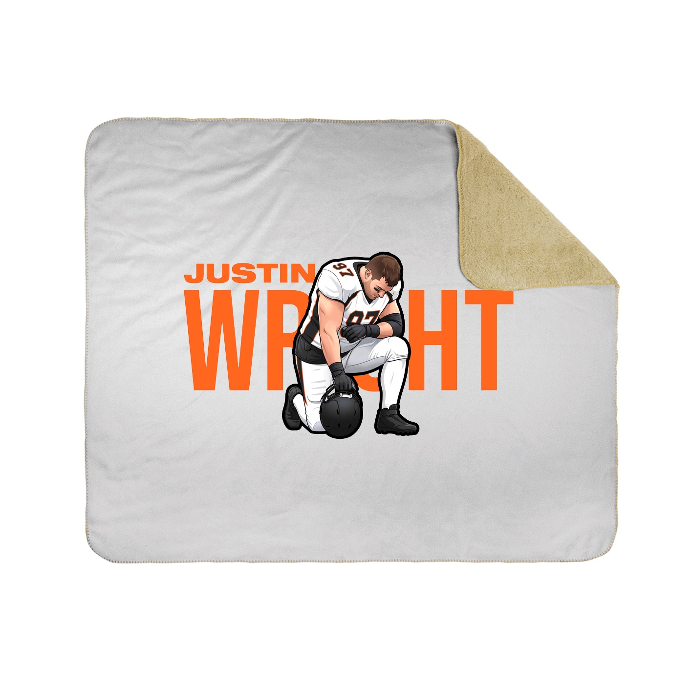 Throw Blanket — Player Name in White