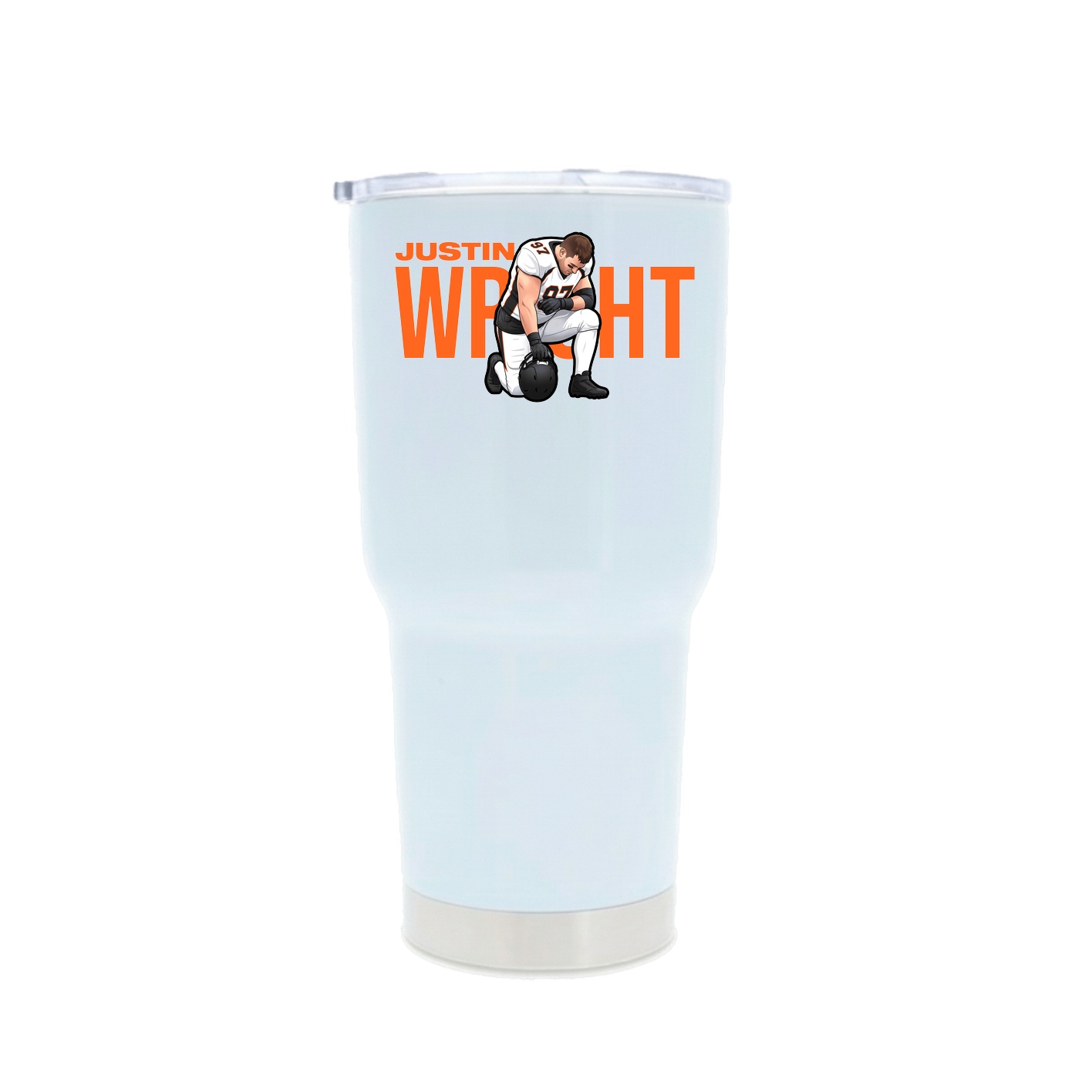 30oz Stainless Steel Tumbler — Player Name in White