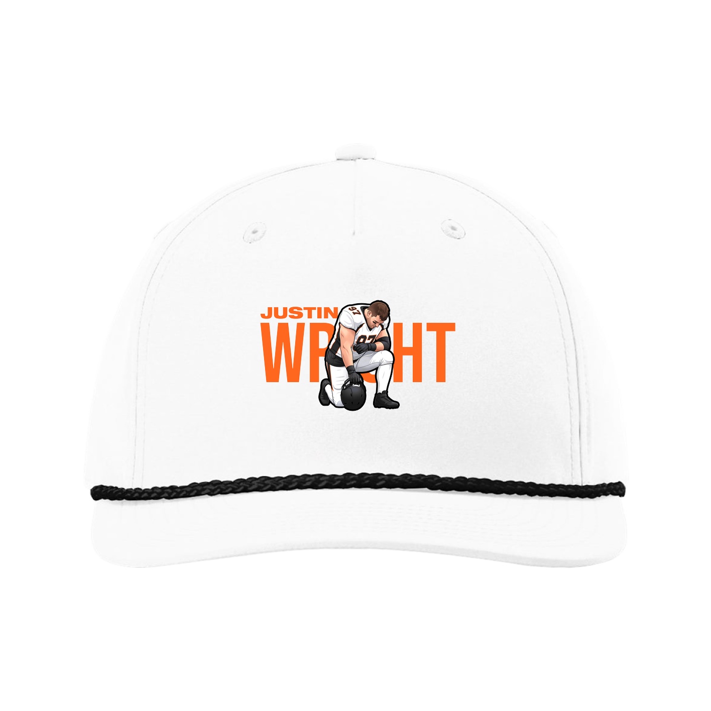 Five-Panel Classic Rope Cap — Player Name in White
