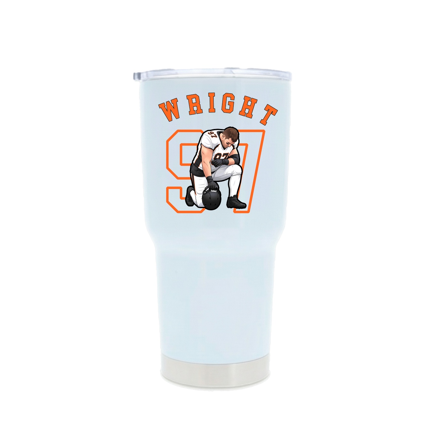 30oz Stainless Steel Tumbler — Shirsey Arch in White